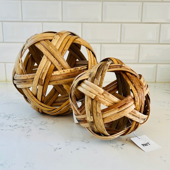 Pier 1 Split Rattan Decorative Spheres - Picture 7 of 12